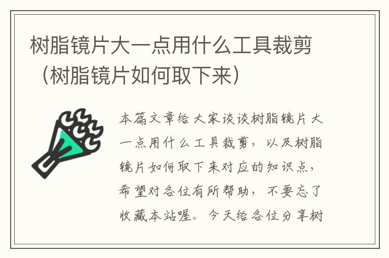 树脂镜片大一点用什么工具裁剪（树脂镜片如何取下来）