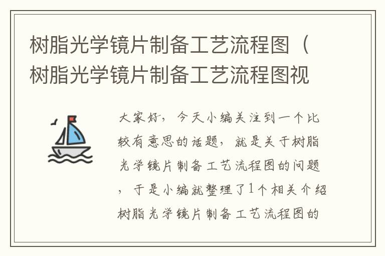 树脂光学镜片制备工艺流程图（树脂光学镜片制备工艺流程图视频）