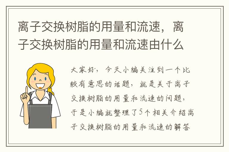 离子交换树脂的用量和流速，离子交换树脂的用量和流速由什么决定